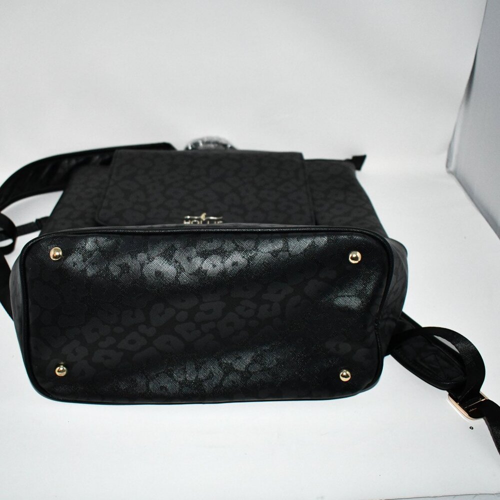 Hollis Black Leopard Frilly Backpack – Full-Size, Stylish, Versatile, NWT - Picture 6 of 6